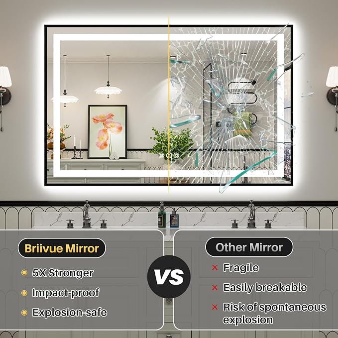 40x36 Inch LED Bathroom Mirror - Image 8