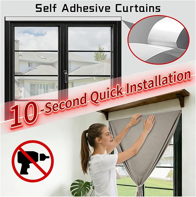 Magic Tape Window Curtain - Image 3