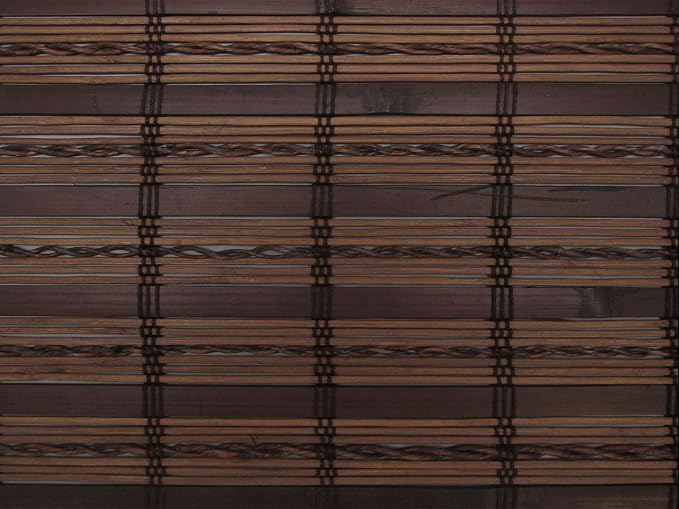 Cordless Woven Wood Roman Shades, 41W x 60H, Sarasota Cocoa, Sizes 20-72 Wide - Image 7