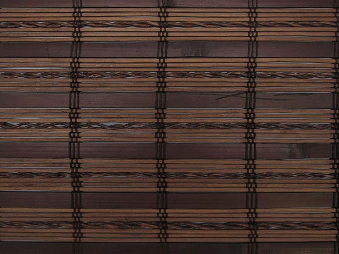 Cordless Woven Wood Roman Shades, 24W x 60H, Sarasota Cocoa, Sizes 20-72 Wide - Image 7