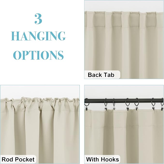 RYB HOME Bathroom Curtains Blackout - Image 5