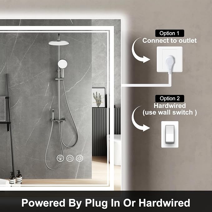 Ratsamee 96x36 Inch LED Bathroom Mirror - Image 6