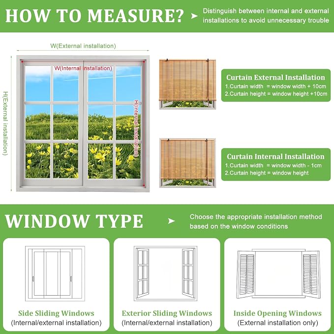 Bamboo Blinds 32x48 inch Bamboo Roman Shades - Image 6