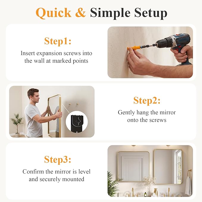 NEWBULIG 36X40 Inch Bathroom Mirror - Image 5