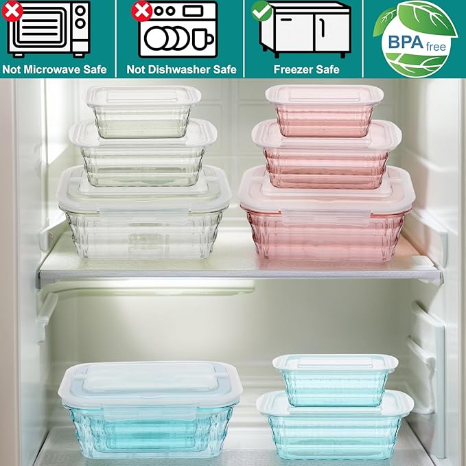 Taiuloo Set of 3 Food Storage Containers with Lids & Handle, BPA Free Plastic Meal Prep & Salad Bowl Containers To Go for Lunch, Salad Serving Bowls for Snack, Fruit, Veggie, Pink