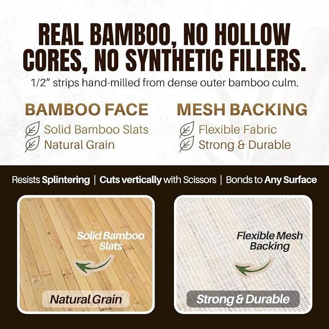 amaZulu Natural Bamboo Wall Panels 4x8 — Dark Brown Tambor Cladding, Rich Deep - Image 3