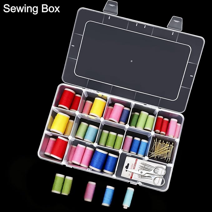 DUOFIRE Plastic Organizer Container Storage Box Adjustable Divider Removable Grid Compartment for Jewelry Beads Earring Container Tool Fishing Hook Small Accessories（Large 15 Grids，White）