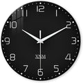 XNM Black Wall Clock Round 24 Inch Battery Operated Silent Wall Clock by XNMwallclock