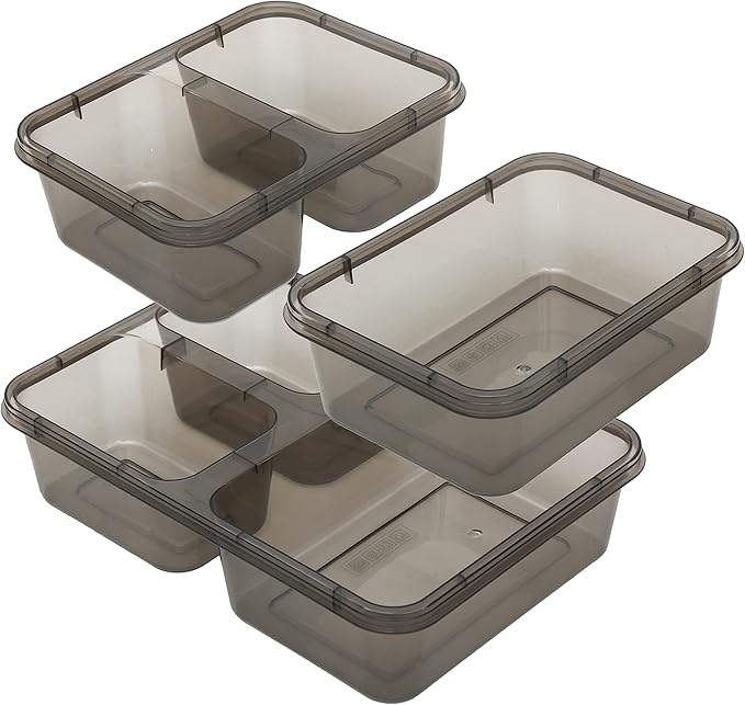 Youngever 9 Sets Thick Bento Lunch Box, Meal Prep Containers, Reusable Plastic Food Storage Container Boxes Container Boxes (3 Size)