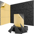 8 Pack Acoustic Panels with Self-Adhesive, Sound Panels High Density, by ROOME