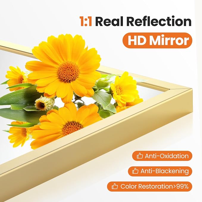 NEWBULIG 24X36 Inch Arched Bathroom Mirror - Image 4