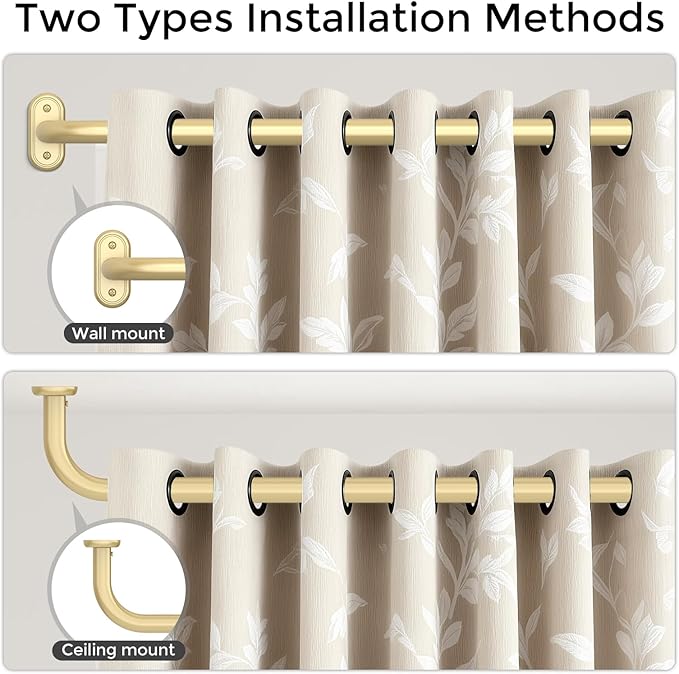 2 Pack Curtain Rods 36-120 Inch, Living Room, Sliding Door - Image 4