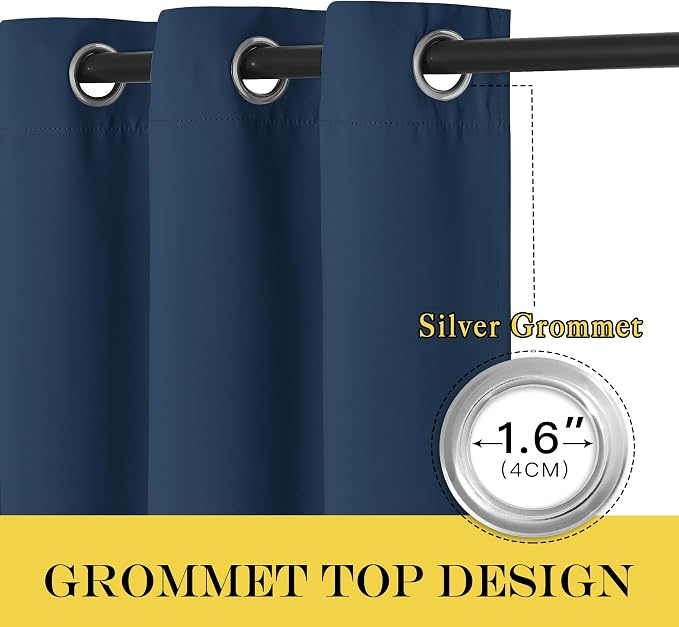 NICETOWN Patio Door Curtain Sound Blocking, Bedroom Privacy Room Divider Curtain - Image 3