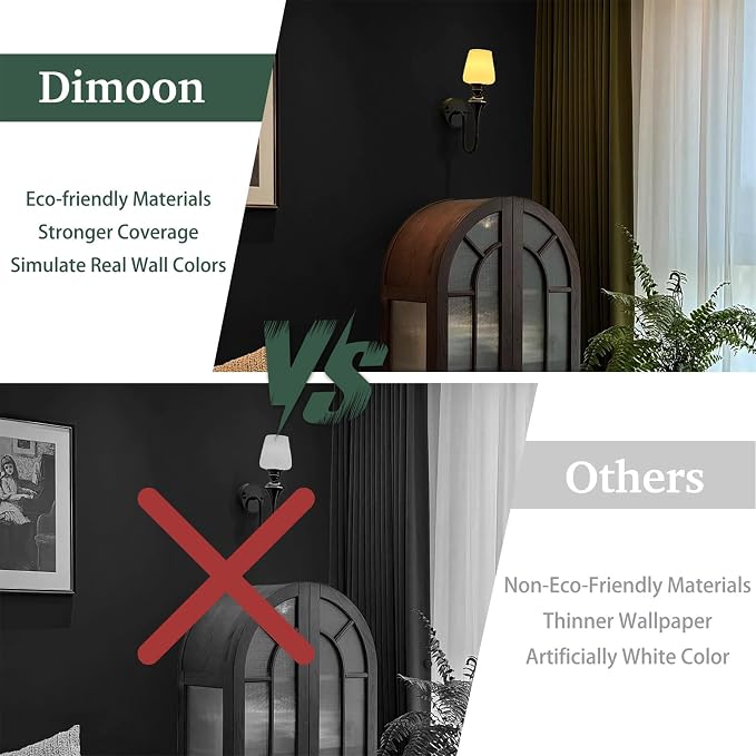 Dimoon 17.7''x236'' Peel and Stick Wallpaper Black Contact Paper - Image 9