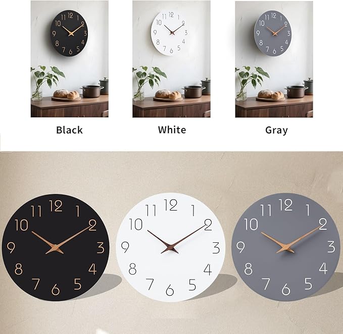 Mosewa Wall Clock Silent Non Ticking Decorative - Image 8