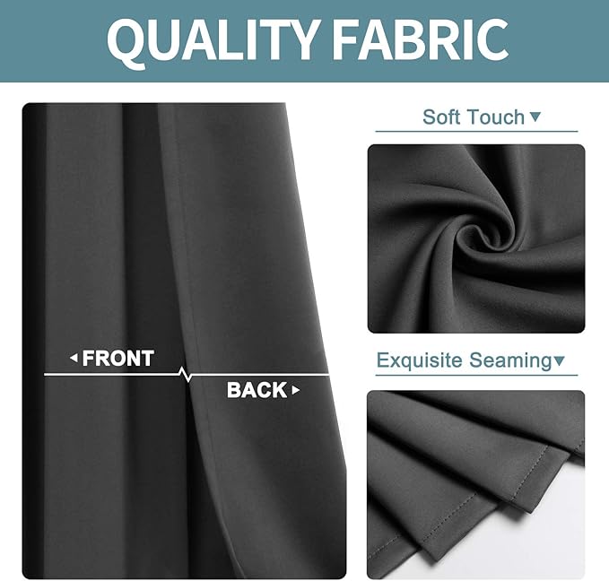 ChrisDowa Blackout Curtains 36 Inches Long - Image 3