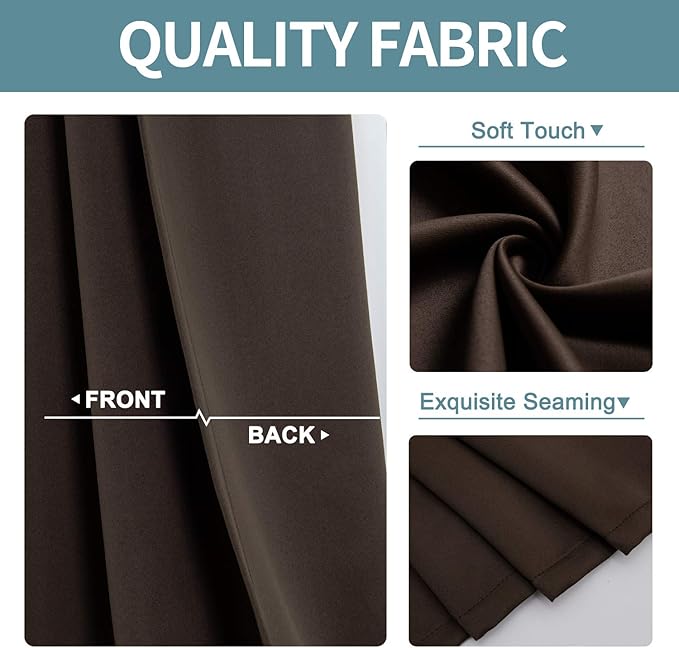ChrisDowa Blackout Curtains 45 Inches Long - Image 3