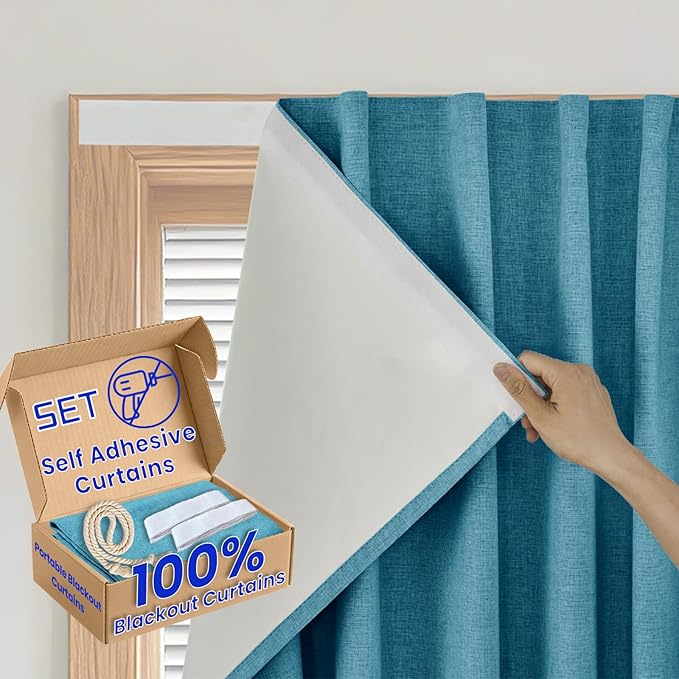 Self-Adhesive 100% Blackout Curtain by Sovtfides