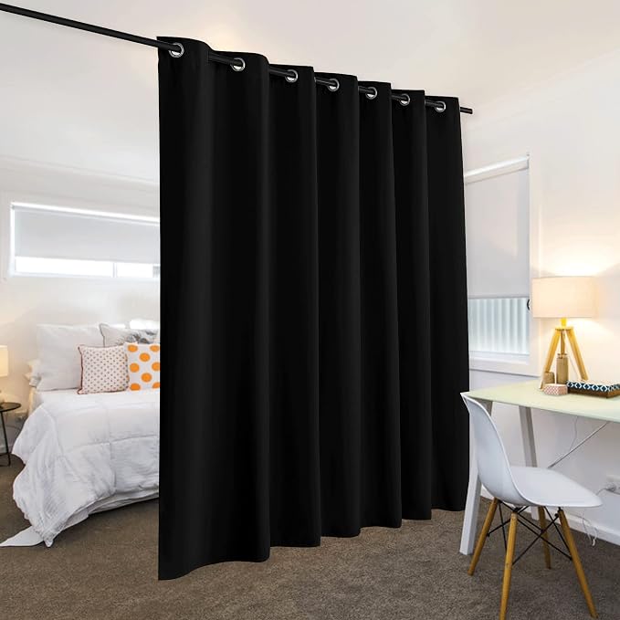 RYB HOME Space Divider Wall Panel, Room Darkening Drape - Image 3