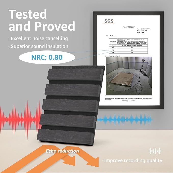 Art3d 4-Piece Wood Slat Acoustic Panels - Image 2