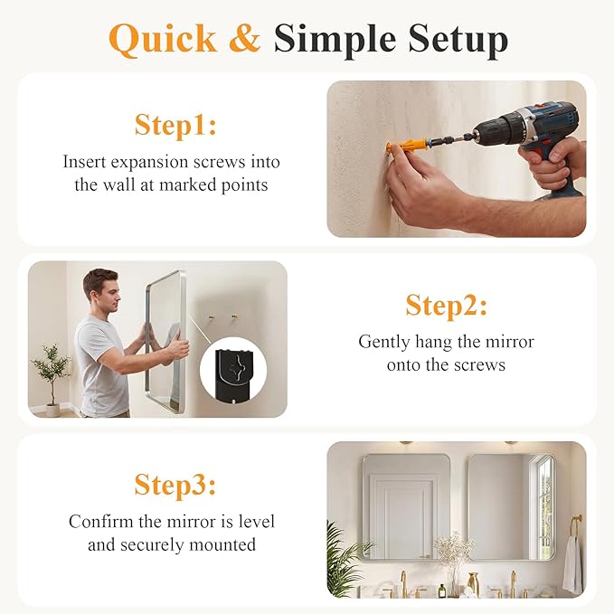 NEWBULIG 30X48 Inch Bathroom Mirror - Image 5