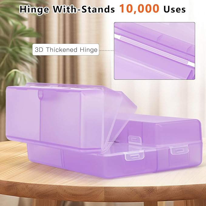 FYY Daily Pill Organizer,7 Compartments Portable Pill Case Travel Pill Organizer,[Folding Design] Large Pill Box for Purse Pocket to Hold Vitamins,Cod Liver Oil,Supplements and Medication-Clear Purple