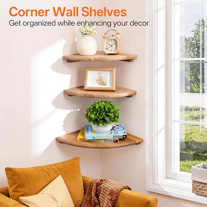Gieanoo Floating Corner Shelves - Image 4