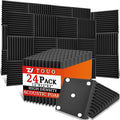 24 Pack Acoustic Panels – Sound Proof Foam Panels by TOUO