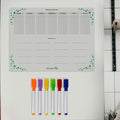 Acrylic Weekly Planner Magnetic Dry Erase Board for Fridge – Clear Refrigerator Calendar with Markers, Magnetic To-Do List & Schedule Organizer