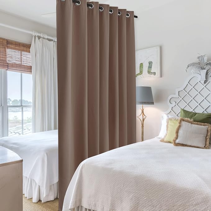 RYB HOME Extra Wide Curtains for Divider Room Separation Soundproof Temporary - Image 4