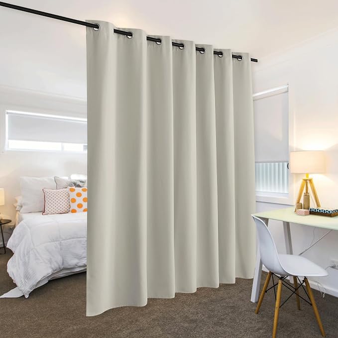 RYB HOME Extra Wide Curtains for Divider Room Separation Soundproof Temporary - Image 3