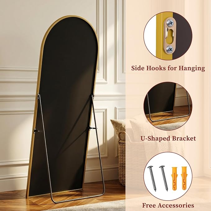 Suidia 76"x34" Arched Full Length Mirror - Image 7