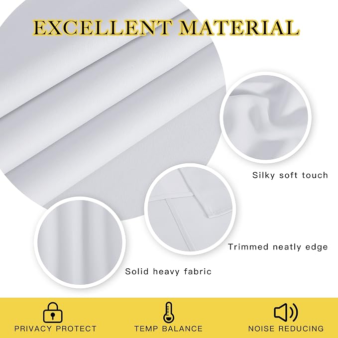 NICETOWN Patio Door Curtain for Living Room, Grommet Sound Reducing Room - Image 5