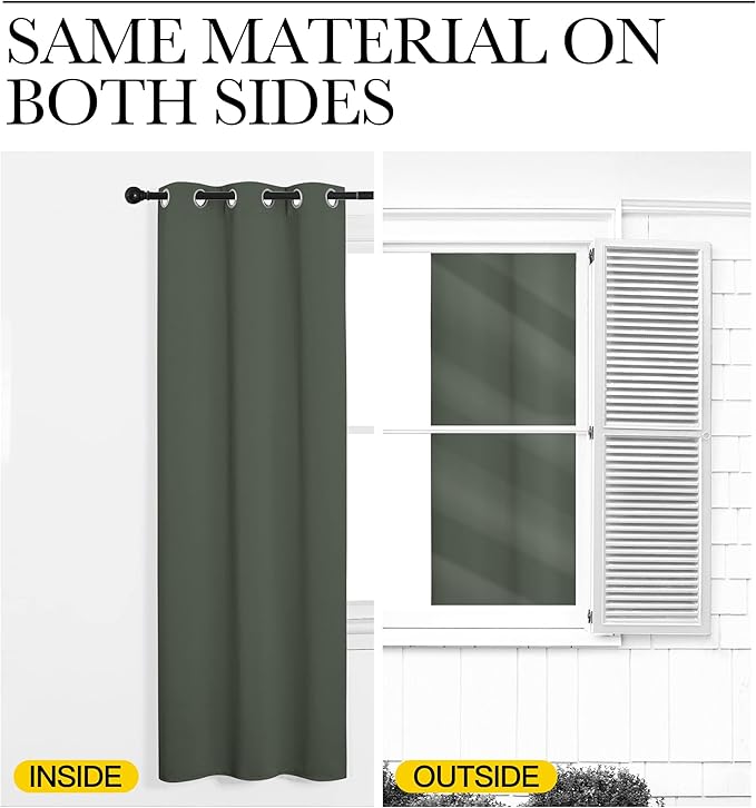 NICETOWN Doorway Curtain Privacy, Dark Mallard Door Cover Curtain, Sound - Image 6