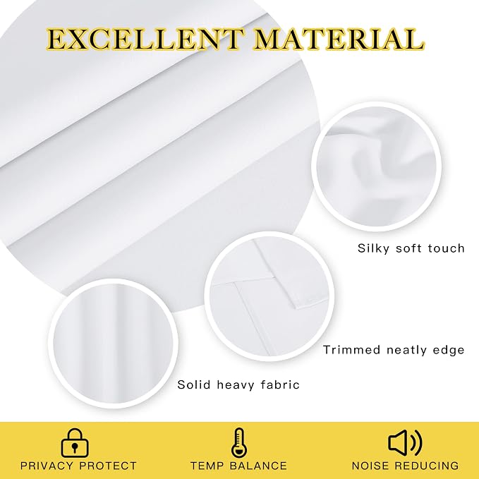NICETOWN White Doorway Curtains 80 inches Long - Image 5