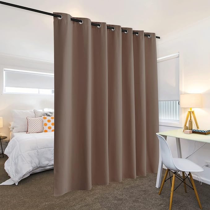 RYB HOME Extra Wide Curtains for Divider Room Separation Soundproof Temporary - Image 3