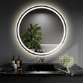 LED Bathroom Mirror 28 Inch Round Bathroom Mirror by WISSMILESHOME