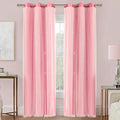 XiDi Pink Curtains for Bedroom Decor, Girls Room Blackout Curtains, Kids Room by Addsomecolortolife