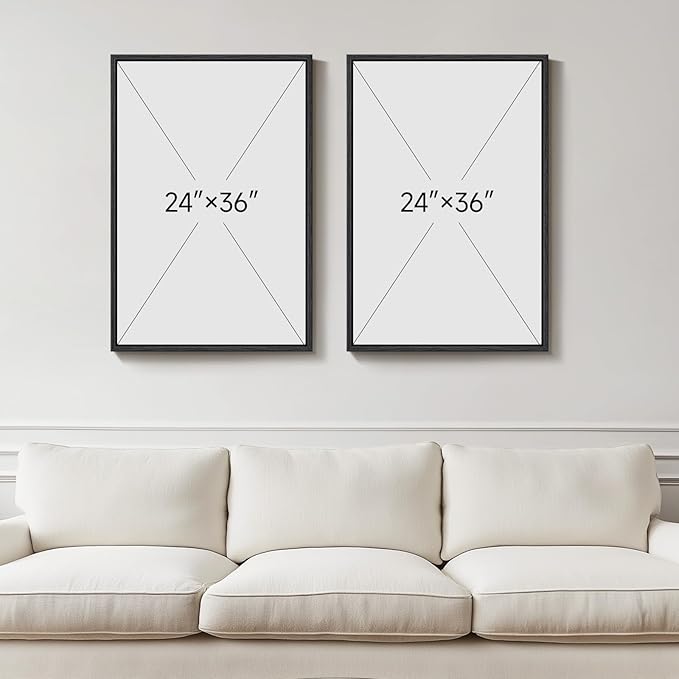 Framed Neutral Abstract Floral Wall Art - Image 3