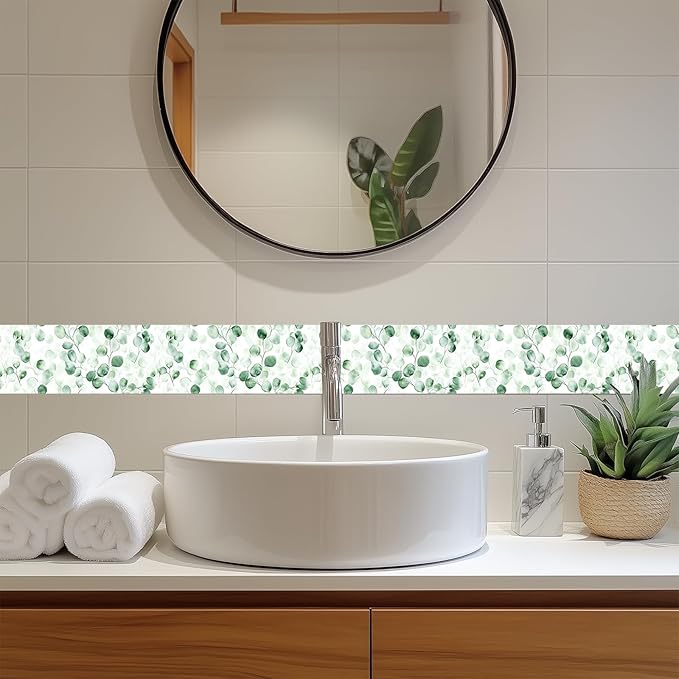 HOMETITUTE Wallpaper Border Peel and Stick Wall Decor PVC Botanical Wall Border - Image 4