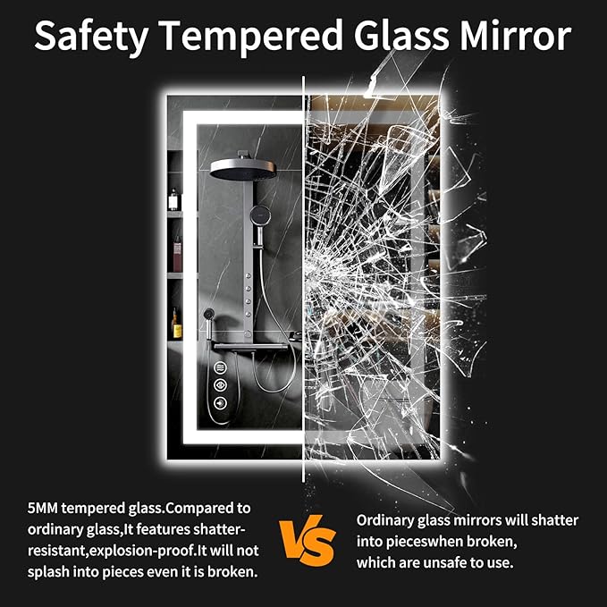 40"x32" LED Bathroom Mirror - Image 6