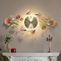 Modern 35''x20'' Metal Wall Clock Featuring a Silent Movement and Creative by HEBOIXHOMEDECOR