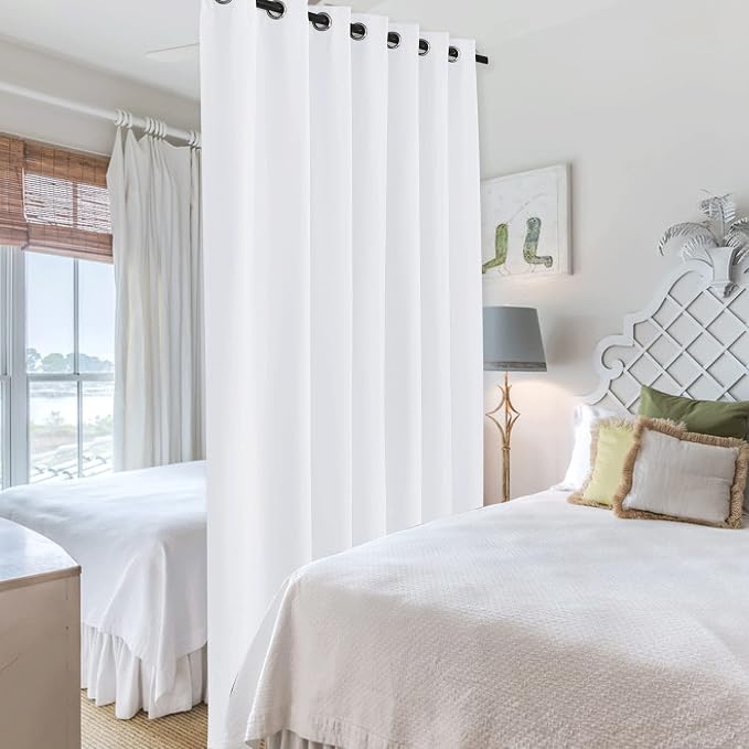 RYB HOME Extra Wide Curtains for Divider Room Separation Soundproof Temporary - Image 4