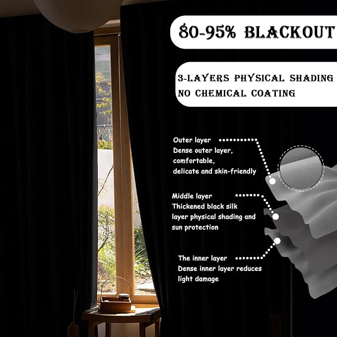 Room Divider Curtains for Ceiling Track Rod, Noise Reduction Privacy Panel for - Image 3