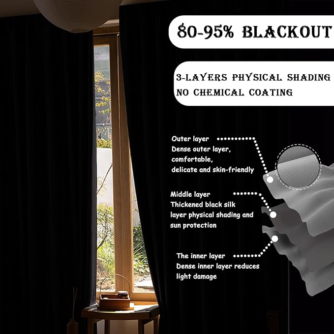 Room Divider Curtains for Ceiling Track Rod, 8.3 ft Wide x 7 ft Tall, 1 Panel - Image 4