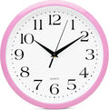 Bernhard Products Light Pink Wall Clock Silent Non Ticking by BernhardProducts