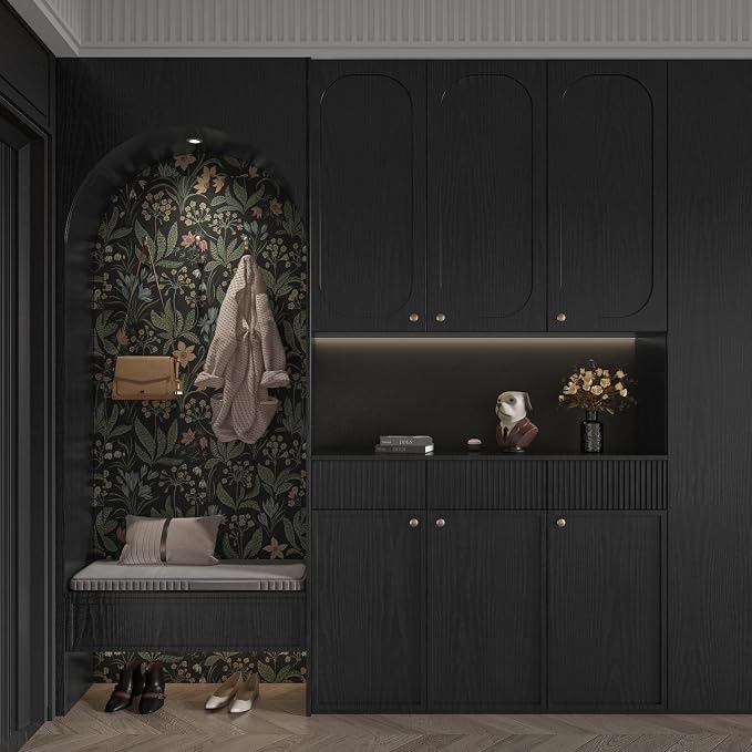 Abyssaly Black Wood Wallpaper 15.7 Inch X 118 Inch Peel and Stick Paper - Image 4