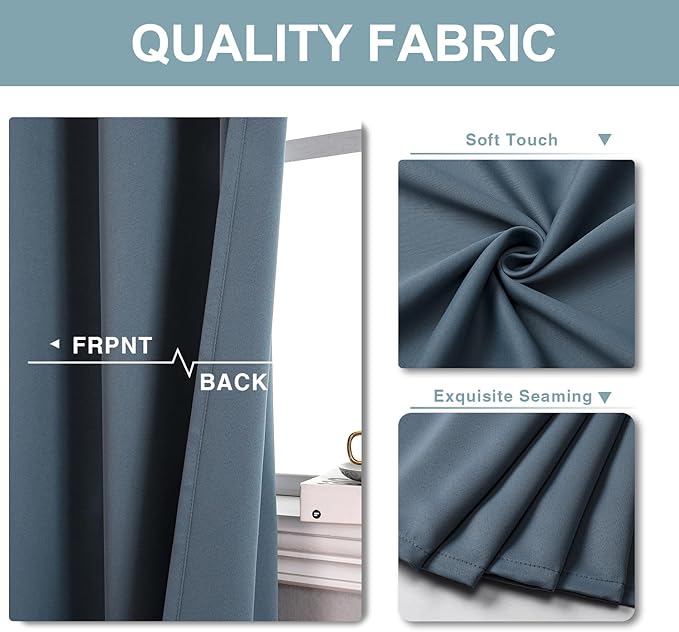 ChrisDowa Blackout Curtains 45 Inches Long - Image 3
