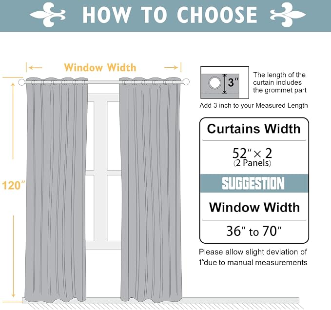 ChrisDowa Blackout Curtains 120 inches Long - Image 5