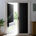 37" W x 72" L 100% Portable Blackout Curtains, Total Darkness No-Drill Black by ZELMINE